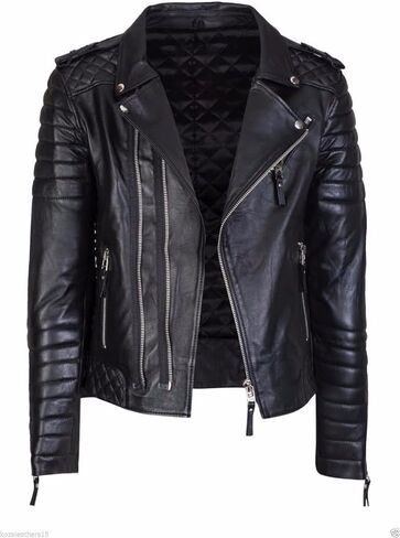 Brand Me Men's Genuine Leather Pure Lambskin Biker Jacket MM001 in Saudi Arabia