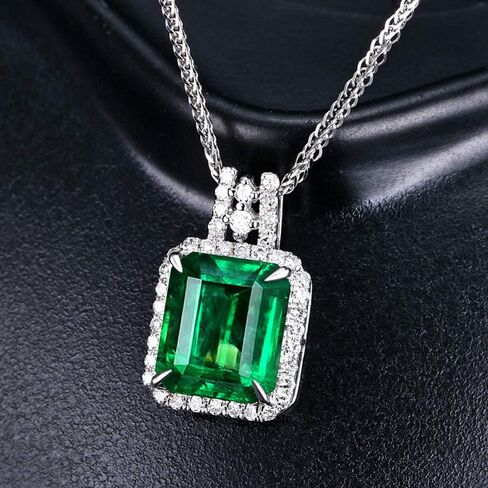 KEETEEN Colorful Life Sterling Silver Necklace with Princess Cut Pendant in Simulated Gemstones in Kuwait