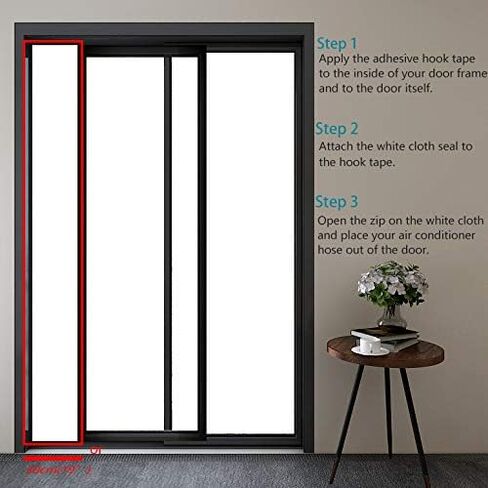 Portable Ac Window Kit - Air Conditioner Window Seal Unit - Air Conditioner Parts & Accessories - Sliding Door Window Vent Kit - Fits for Hoses of Different Sizes - Adjustable Length of 24-36 inch in Saudi Arabia