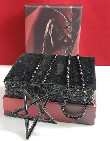 SigilofBaphomet.com نجمة خماسية مقلوبة 316L من الفولاذ المقاوم للصدأ in Kuwait