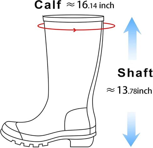 HH VOGUE Men's Rubber Rain Boots, mid-Calf Waterproof Work Boots outdoor hunting boots, Unisex Non-slip rain boots for Women in Saudi Arabia