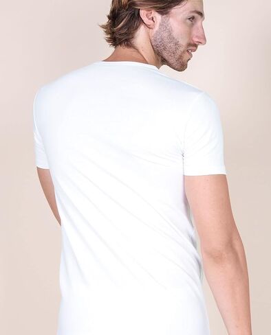 BASIC COTTON Free Spirit ® Premium Quality Cotton Men's V - Neck Short Sleeve T-Shirt. Proudly Made in Italy. in Saudi Arabia