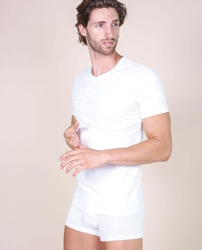 BASIC COTTON Free Spirit ® Premium Quality Cotton Men's V - Neck Short Sleeve T-Shirt. Proudly Made in Italy. in Saudi Arabia