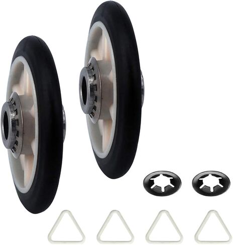 DIKOO 2 حزمة 349241T مجفف دعم الأسطوانة عدة متوافقة مع مجففات ويرلبول يستبدل 3436، 3397590، AP3098345، 349241، 3397588، 337089، 340352، AH347627، EA347627، 3389901 in Kuwait