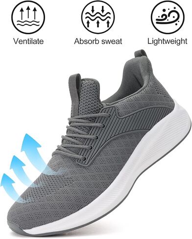 KPP Men's Walking Shoes Sneakers - Slip on Tennis Running Athletic Shoes for Workout Gym Jogging Lightweight Breathable Memory Foam Casual Sneakers in Kuwait