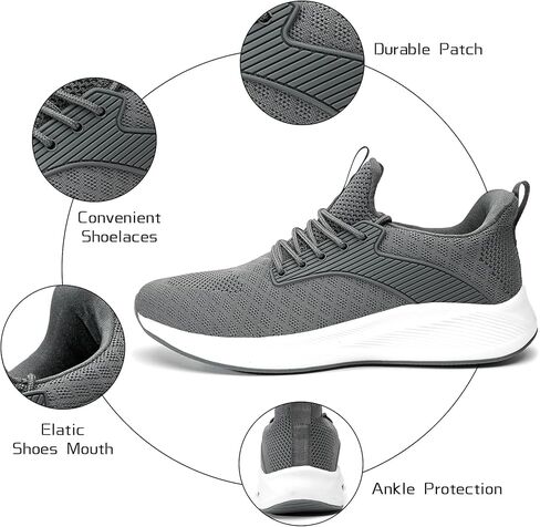 KPP Men's Walking Shoes Sneakers - Slip on Tennis Running Athletic Shoes for Workout Gym Jogging Lightweight Breathable Memory Foam Casual Sneakers in Kuwait