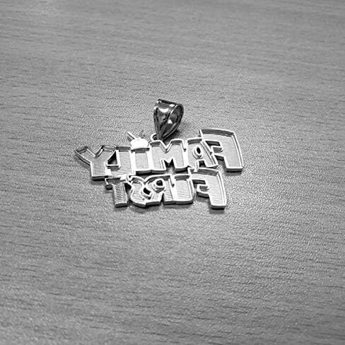 Sterling Silver FAMILY FIRST Hip-Hop DC Pendant in Saudi Arabia