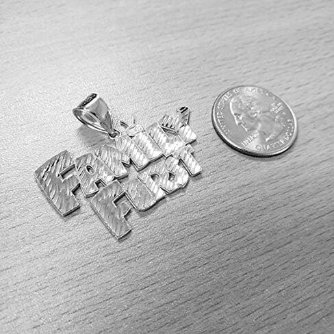 Sterling Silver FAMILY FIRST Hip-Hop DC Pendant in Saudi Arabia