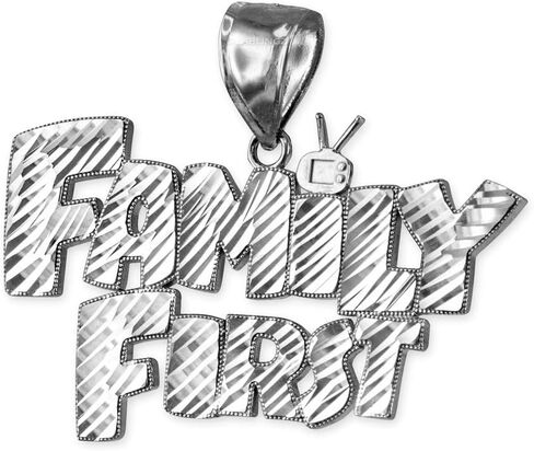 Sterling Silver FAMILY FIRST Hip-Hop DC Pendant in Saudi Arabia