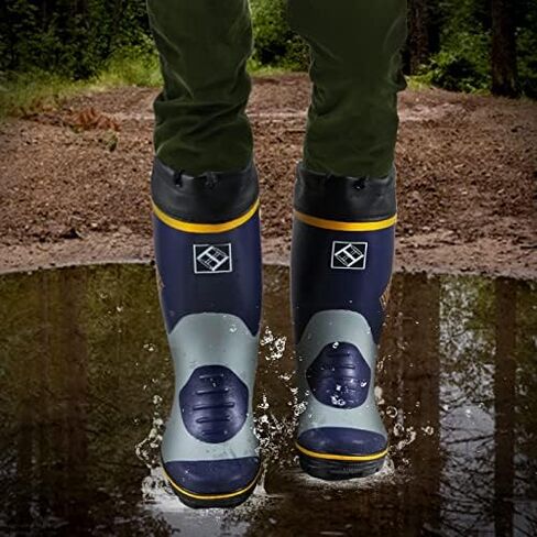HH VOGUE Men's Rubber Rain Boots, mid-Calf Waterproof Work Boots outdoor hunting boots, Unisex Non-slip rain boots for Women in Saudi Arabia