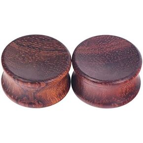 Oyaface Wood Saddle Plugs Set Natural Ear Gauges Tunnels Plugs Stretchers 0G-30mm in Kuwait