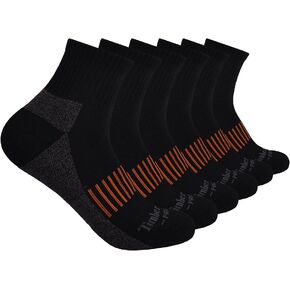 Timberland PRO mens 6-pack Quarter Socks
