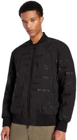 سترة منفوخة مبطنة تحمل شعار A|X ARMANI EXCHANGE للرجال in Kuwait