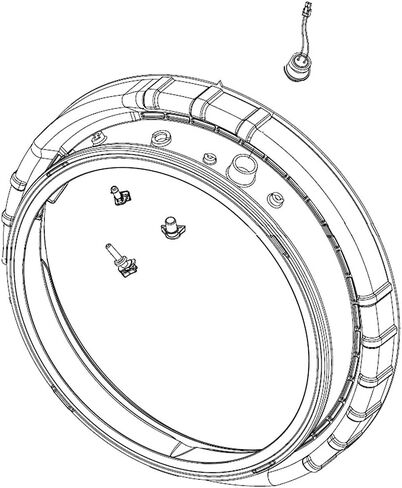 Samsung DC97-19755F Washer Door Boot Assembly Genuine Original Equipment Manufacturer (OEM) Part in Saudi Arabia
