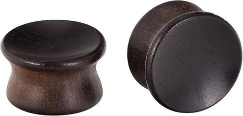 Oyaface Wood Saddle Plugs Set Natural Ear Gauges Tunnels Plugs Stretchers 0G-30mm in Kuwait