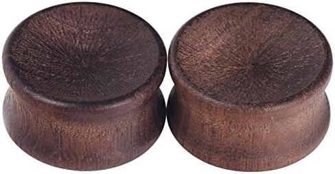 Oyaface Wood Saddle Plugs Set Natural Ear Gauges Tunnels Plugs Stretchers 0G-30mm in Kuwait