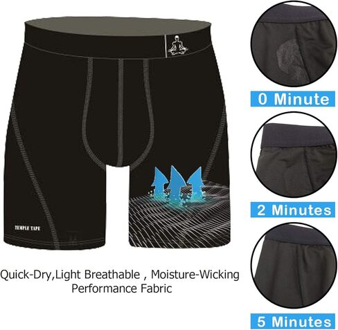 ملابس داخلية للرجال من Temple Tape Compression - سراويل داخلية بوكسر للأداء الرياضي 3 عبوات in Kuwait