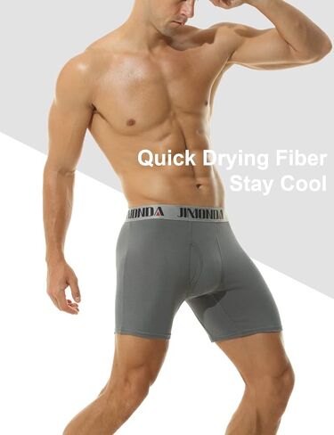 Jimonda Soft Underwear Pack Mens Breathable Bamboo Rayon & Copper Fibre Boxer Briefs Fly Front with Pouch in Saudi Arabia