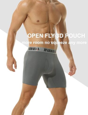 Jimonda Soft Underwear Pack Mens Breathable Bamboo Rayon & Copper Fibre Boxer Briefs Fly Front with Pouch in Saudi Arabia