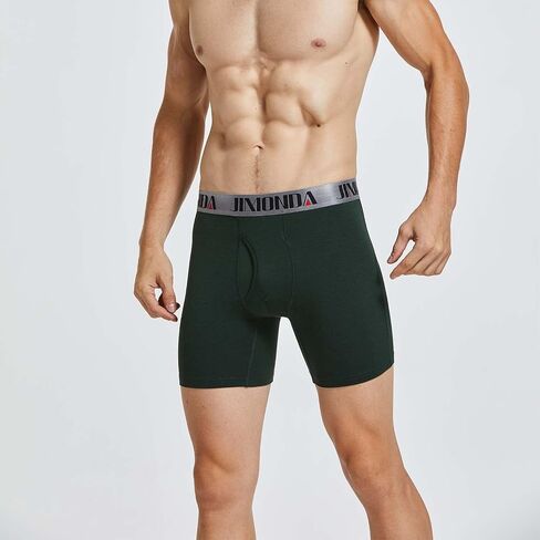 Jimonda Soft Underwear Pack Mens Breathable Bamboo Rayon & Copper Fibre Boxer Briefs Fly Front with Pouch in Saudi Arabia
