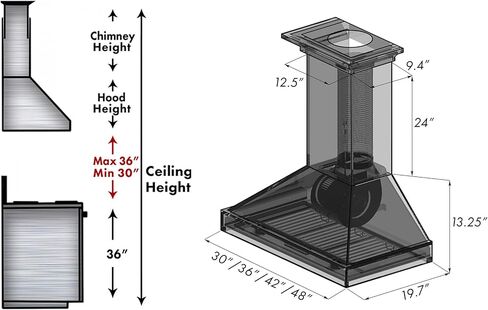 ZLINE 30 in. 400 CFM Designer Series Wooden Wall Mount Range Hood (KBAR-30) in Saudi Arabia