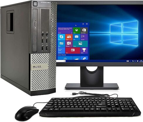 Dell Optiplex 7010 SFF Computer Desktop PC (Intel Core i5-3470, 8GB Ram, 500GB, HDD, DVD-RW, WiFi Keyboard Mouse) 17in LCD Monitor Brands Vary, Windows 10 (Renewed) in Saudi Arabia
