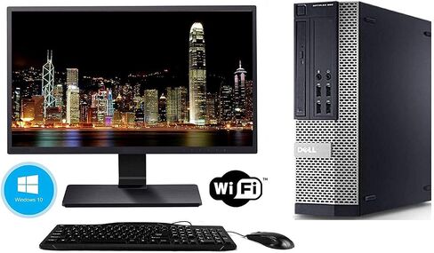 Dell Optiplex 7010 SFF Computer Desktop PC (Intel Core i5-3470, 8GB Ram, 500GB, HDD, DVD-RW, WiFi Keyboard Mouse) 17in LCD Monitor Brands Vary, Windows 10 (Renewed) in Saudi Arabia