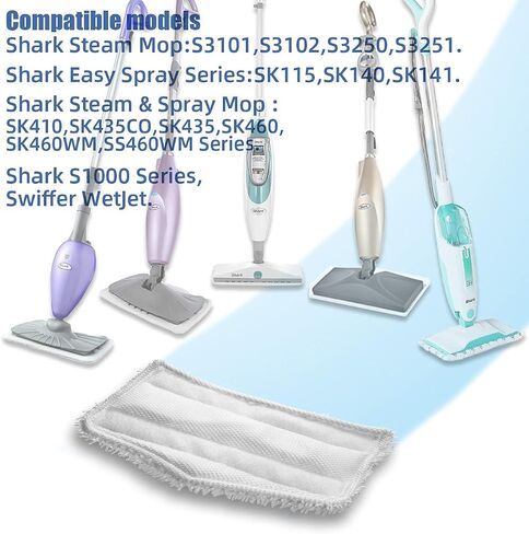 4 عبوات من وسادات التنظيف القابلة للغسل من زيمون لممسحة رذاذ وبخار القرش SK410 SK460 SK115 SK140 SK141 SK435CO S3101 S3102 S3250 S3251 in Kuwait