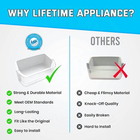 UPGRADED Lifetime Appliance DA97-12935A Door Shelf Basket Bin Compatible with Samsung Refrigerator in Saudi Arabia