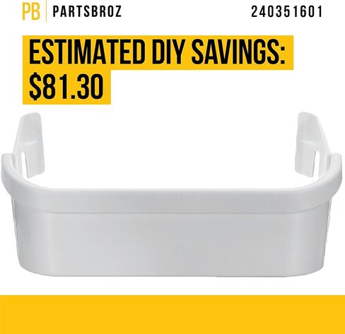 240351601 Fridge Door Shelf Replacement by PartsBroz - Compatible Gibson, Kenmore, Westinghouse, Frigidaire Replacement Parts - Replaces AP2115974 EA430027 PS430027 - Durable DIY Repair Part for Home in Saudi Arabia