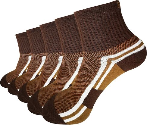 جوارب HaloYIYI للرجال من 5 قطع من القطن الفاخر مسامية وممتصة للرطوبة وممتصة للرطوبة in Kuwait