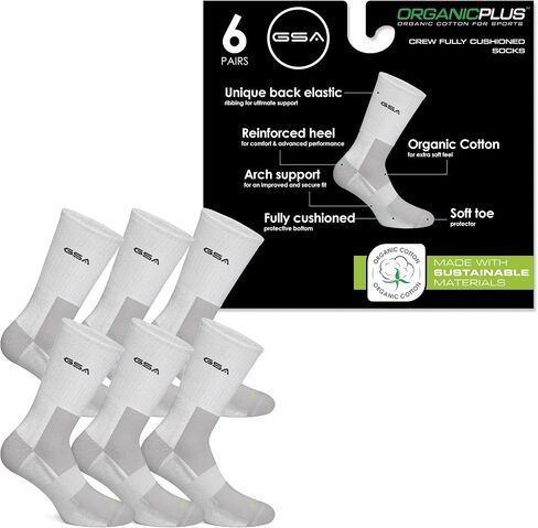 GSA OrganicPlus Cotton, Crew Men’s Performance Socks in Saudi Arabia