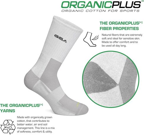 GSA OrganicPlus Cotton, Crew Men’s Performance Socks in Saudi Arabia