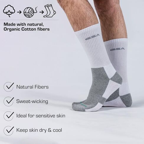 GSA OrganicPlus Cotton, Crew Men’s Performance Socks in Saudi Arabia