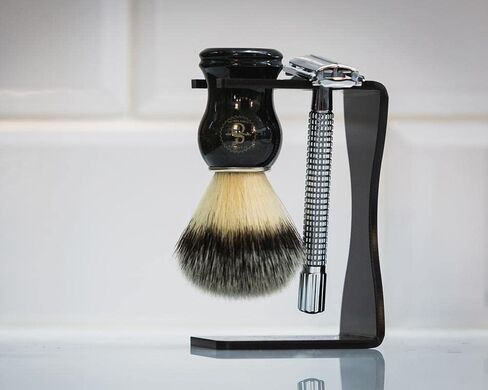 مجموعة الحلاقة الكلاسيكية Suavecito للرجال، فرشاة حلاقة للرجال، ماكينة حلاقة، 5 شفرات، حامل حامل عتيق in Kuwait