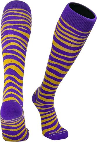 Mk Socks Tiger, Zebra, Cat Stripes Orange Black Long Sports Socks in Saudi Arabia