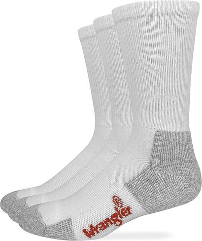 Wrangler Riggs Mens Cotton Crew Work Boot Socks 3 Pair Pack in Saudi Arabia