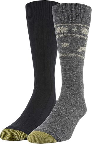 Gold Toe mens Holiday Novelty Dress Crew Socks, 2 Pairs in Saudi Arabia