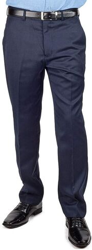 Slim Fit Mens Dress Pants Formal Slacks Flat Front No Pleats in Kuwait