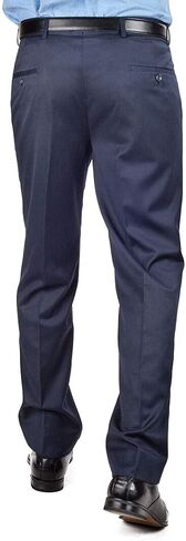 Slim Fit Mens Dress Pants Formal Slacks Flat Front No Pleats in Kuwait