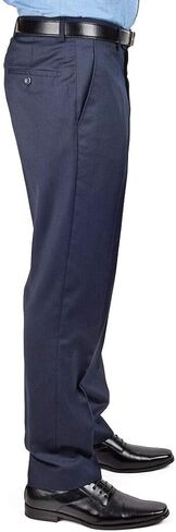 Slim Fit Mens Dress Pants Formal Slacks Flat Front No Pleats in Kuwait