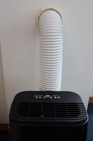 موصل تثبيت على الحائط لخرطوم العادم مزدوج الحجم لفتحة التيار المتردد المحمولة، متوافق مع خرطوم 5 و5.5 بوصة، أبيض in Kuwait