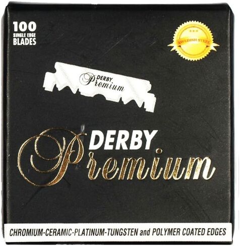 DERBY Premium Professional Single Edge Razors Blades Box of 100 Count Best for Barber Razors and Exchangeable Blade Razors and Barbers-by ProMax in Saudi Arabia