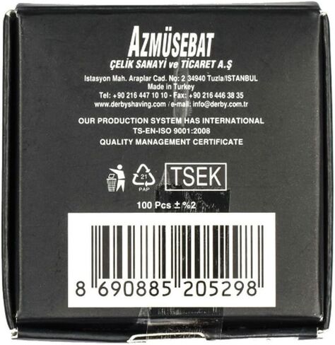 DERBY Premium Professional Single Edge Razors Blades Box of 100 Count Best for Barber Razors and Exchangeable Blade Razors and Barbers-by ProMax in Saudi Arabia