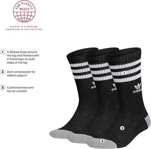 adidas Originals womens Roller Crew Socks (3-pair) in Saudi Arabia