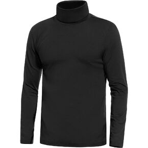SIMIYA Mens Turtleneck Long Sleeve Shirts, Slim Fit Thermal Turtleneck for Men Basic Lightweight Thermal Underwear Top