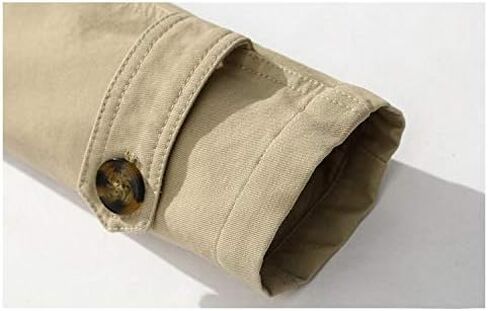 Cicilin Men's Trench Coat Lightweight Mid-Length Slim Windbreaker Cotton Jackets in Kuwait