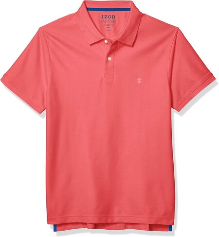IZOD Men's Slim Fit Advantage Performance Short Sleeve Heather Polo in Saudi Arabia