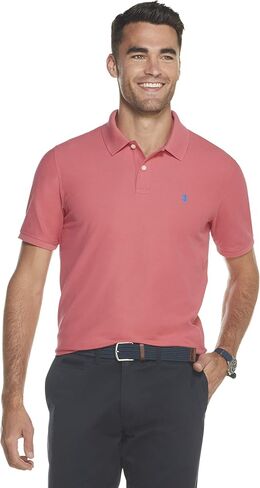 IZOD Men's Slim Fit Advantage Performance Short Sleeve Heather Polo in Saudi Arabia