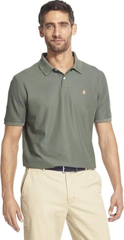 IZOD Men's Slim Fit Advantage Performance Short Sleeve Heather Polo in Saudi Arabia